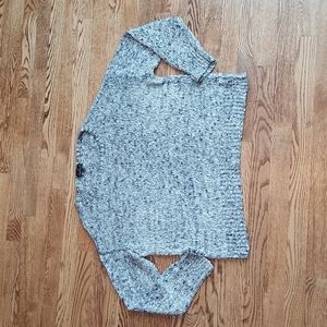 (L) Aritzia Talula Crew Neck Soft Knit Sweater Cozy Wool Mohair Nylon Cotton